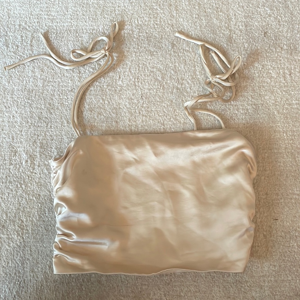 zara gold crop top